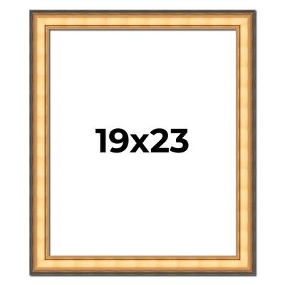 19x23 Frame Gold Plein Aire Solid Wood Picture Frame Width 2 Inches |