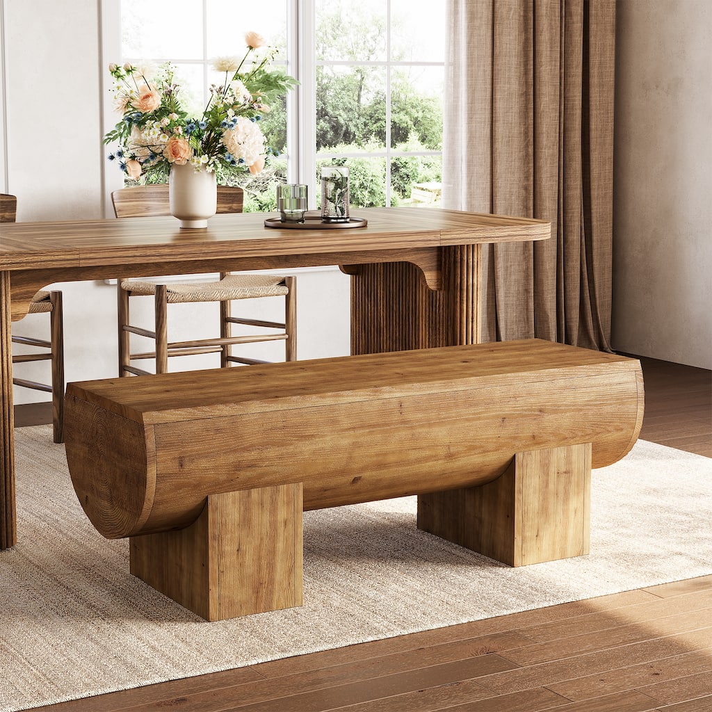 Solid Wood Dining Bench, Entryway Shoe Bench, Kitchen Bench Seat for Dining/Living Room, Hallway