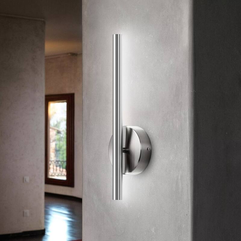 1-light Modern 15.75" Linear Integrated LED Strip Vanity Light Wall Sconce