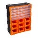 preview thumbnail 1 of 10, Plastic Storage Drawers - 39-Drawer Screw Organizer - Craft Cabinet for Storing Hardware, Beads, Toys by Stalwart (Black) Orange/Black