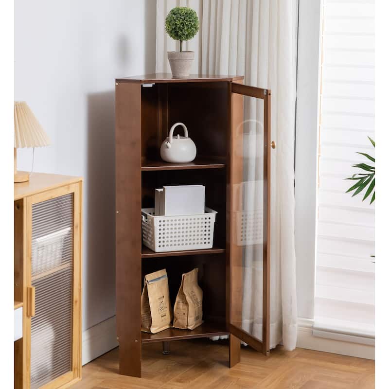 Wooden Cabinet with Doors and Shelves