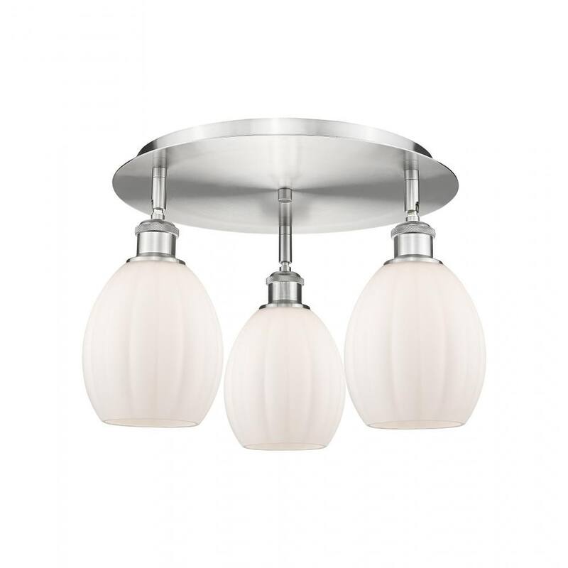 Innovations Lighting 516-3C-11-19 Eaton Flush Eaton 3 Light 19" Wide - Satin Nickel