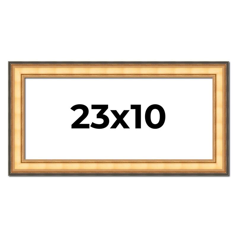 23x10 Frame Gold Plein Aire Solid Wood Picture Frame Width 2 Inches |