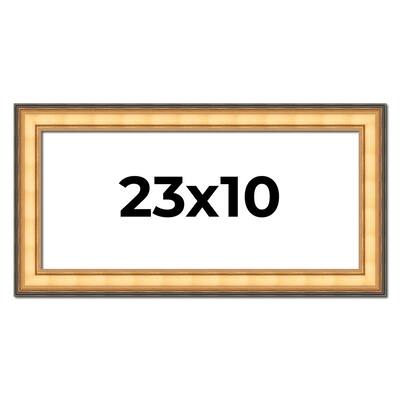 23x10 Frame Gold Plein Aire Solid Wood Picture Frame Width 2 Inches |