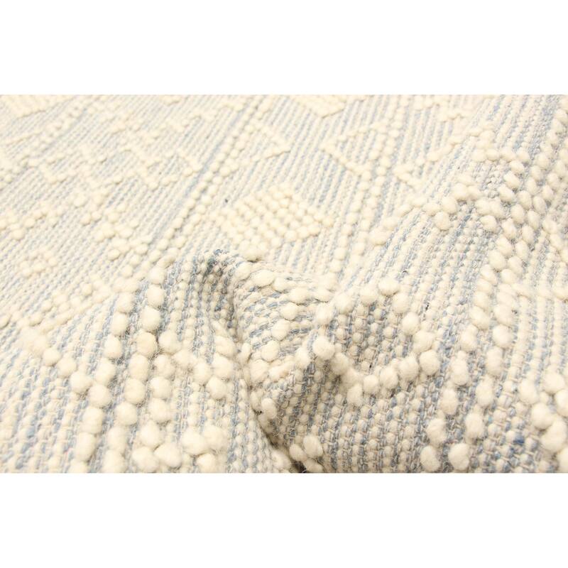 ECARPETGALLERY Braid weave Sienna Grey Wool Rug - 5'1 x 7'9