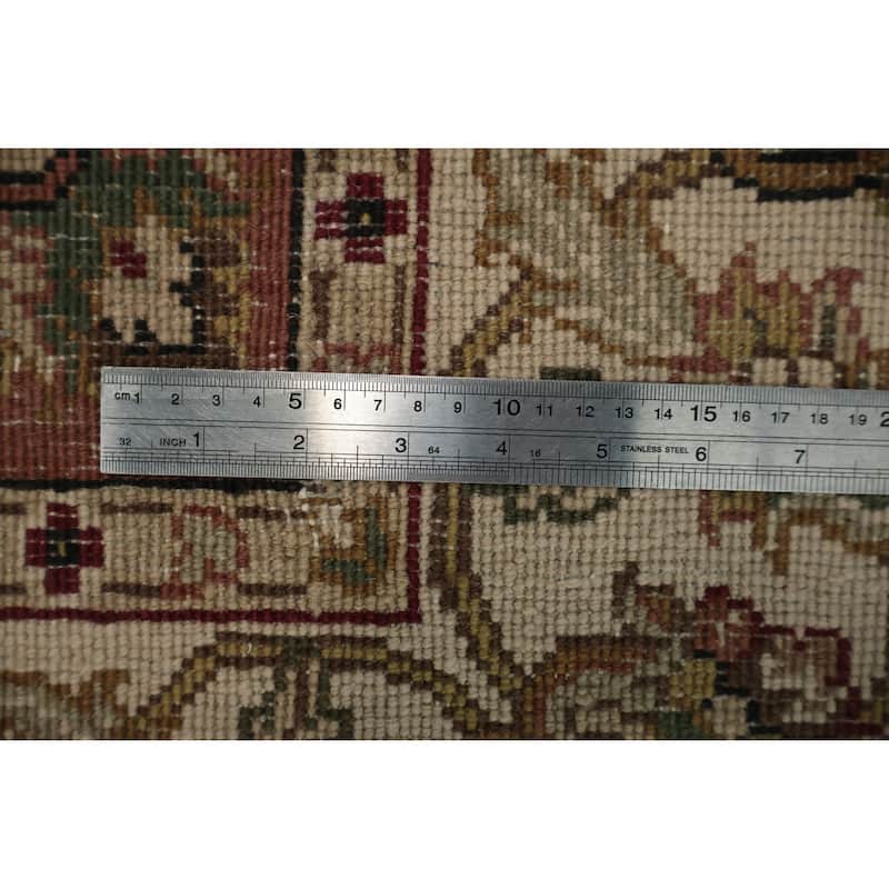 Hand Knotted Oriental 100% Wool Carpet Traditional All-Over Pink Agra Area Rug - 6' 1'' X 4' 1''