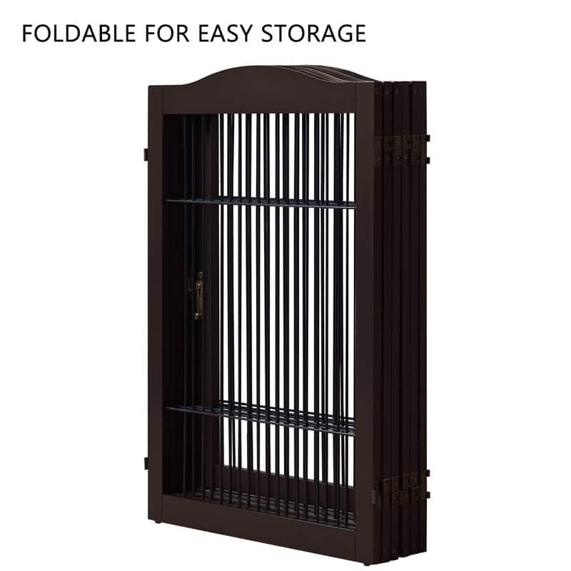 Unipaws Pet Playpen with Wire 6 Panels Freestanding Dog Gate
