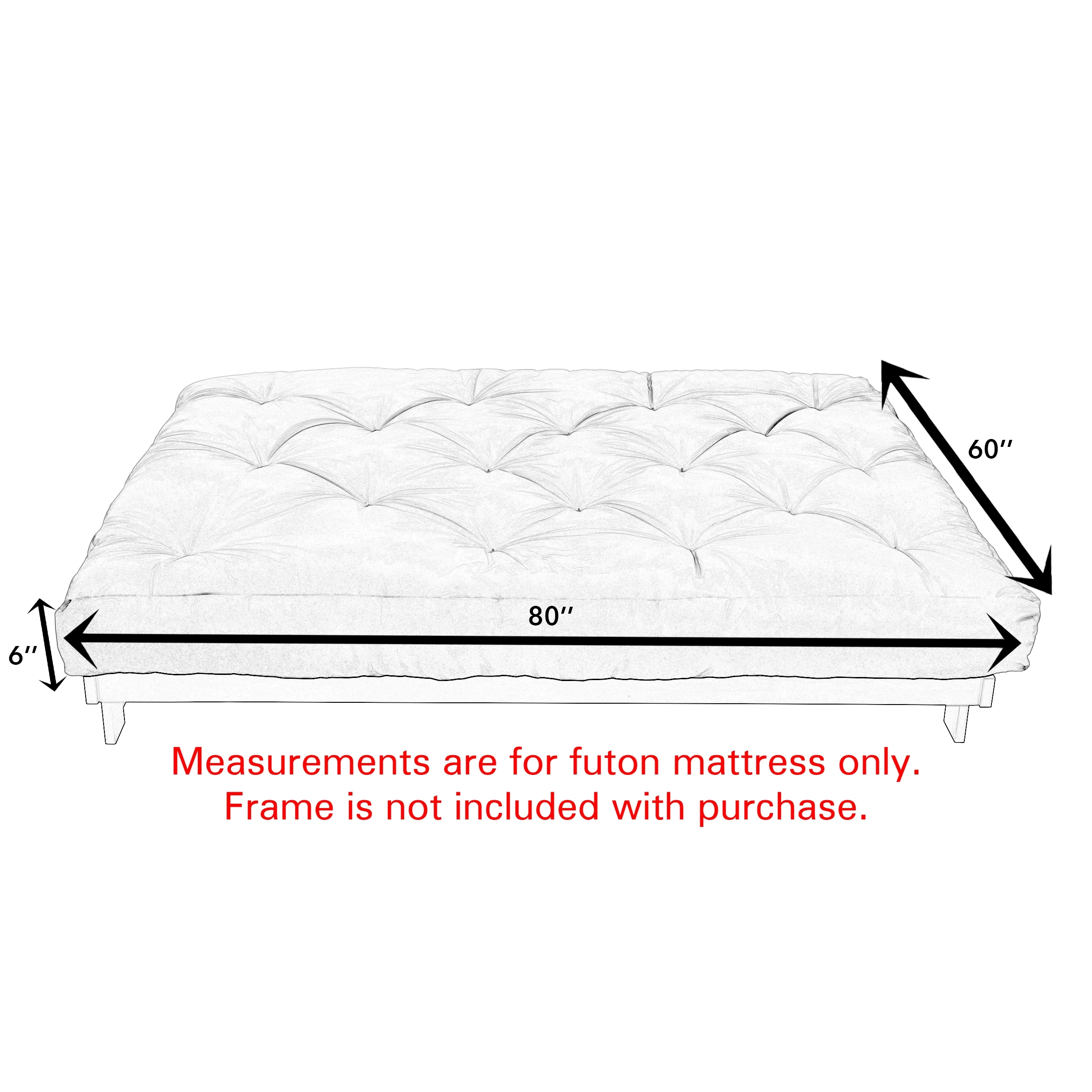 futon mattress length