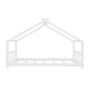 preview thumbnail 5 of 25, White Wood House Bed Twin Size - Playhouse Design, Sturdy Pinewood Frame