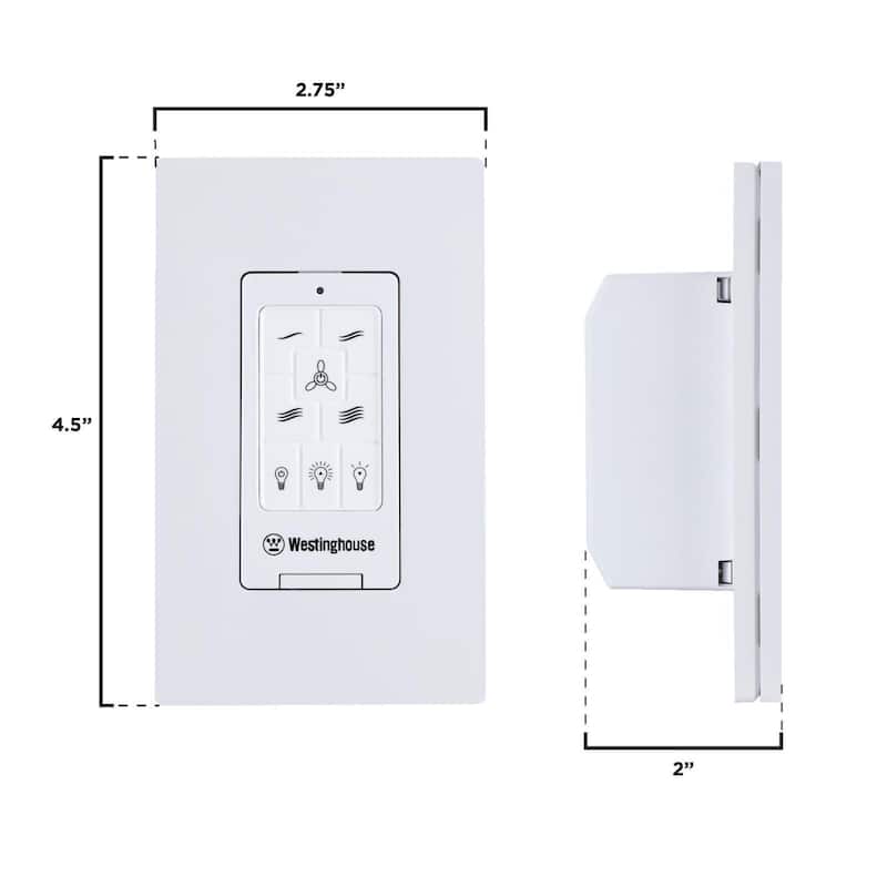 Westinghouse Lighting Four Speed Ceiling Fan and LED Light Wall Control