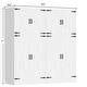 preview thumbnail 12 of 22, Rackcog Wooden Wardrobe with Barn Doors, Farmhouse Closet Storage Cabinet with Hanging Rod
