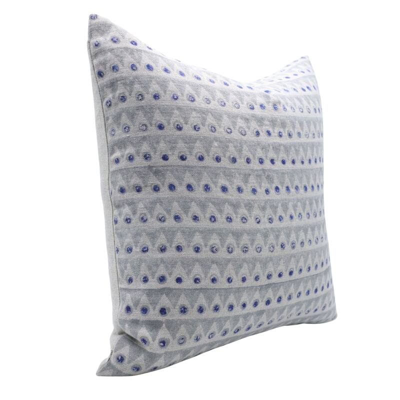 Fabdivine Linen Boho Block print pillow Cover