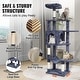 preview thumbnail 7 of 12, Cat Tree for Indoor Cats, 60.6" Cat Tower with Cat Condo, Sisal Scratching Post, Hammock, Top Perch, Jumping Platforms