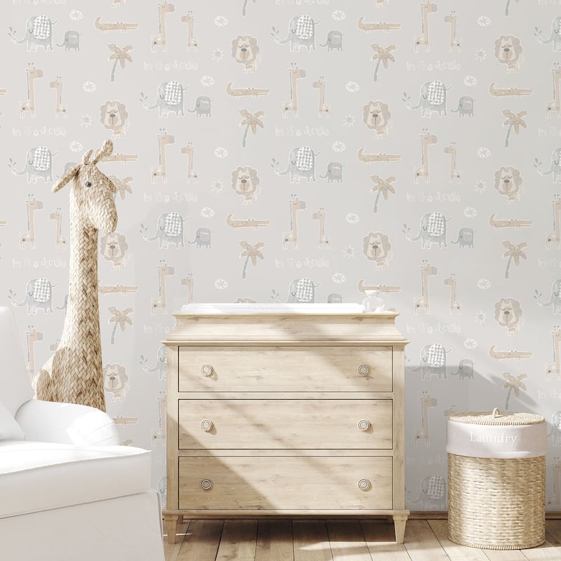 Galerie Wallcoverings Tiny Tots 2 Jungle Friends Non-woven Matte Wallpaper Roll