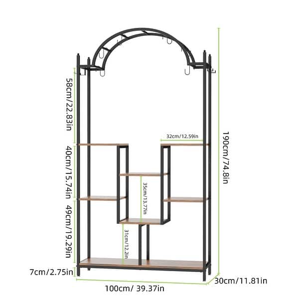 Large Metal Flower Racks Heavy Duty Large Metal Plant Stand Flower Rack with Arched Top - 75