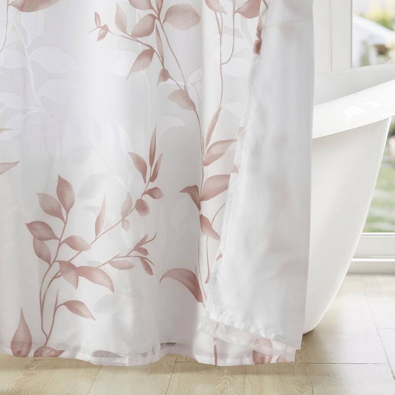 Madison Park Cecily Burnout Printed Shower Curtain