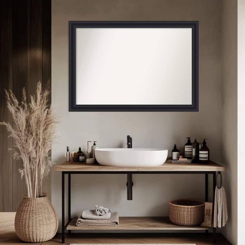 Dalat Non-Beveled Framed Bathroom Vanity Wall Mirror