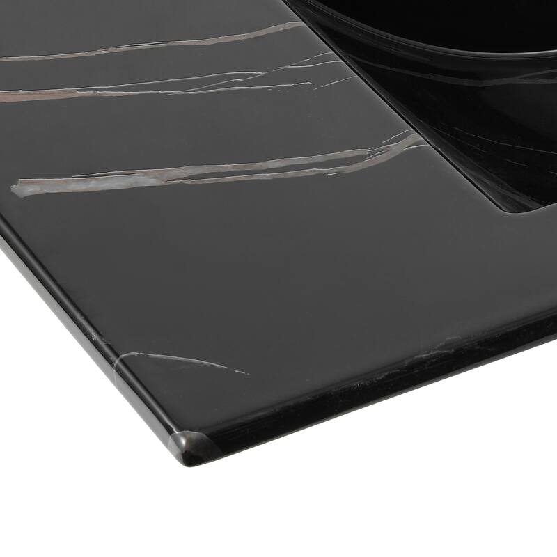 Aubert 3-Hole Classic Contemporary Rectangular Ceramic Single Sink Basin Vanity Top, by JONATHAN Y