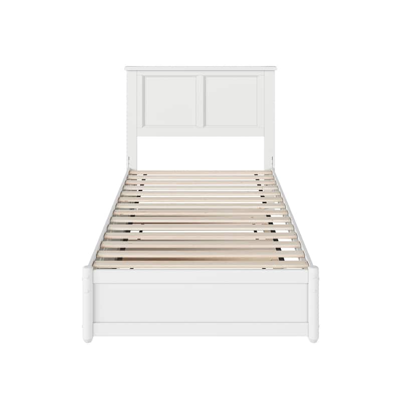 Felicity Platform Bed with Panel Footboard and Twin XL Trundle