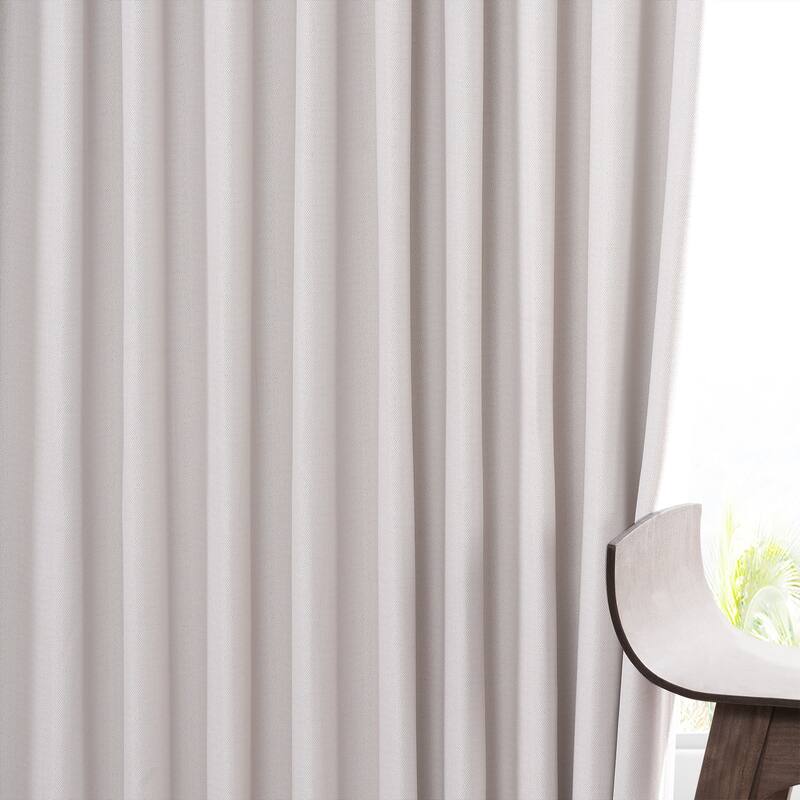 Exclusive Fabrics Faux Linen Extra Wide Room Darkening Curtain Panel