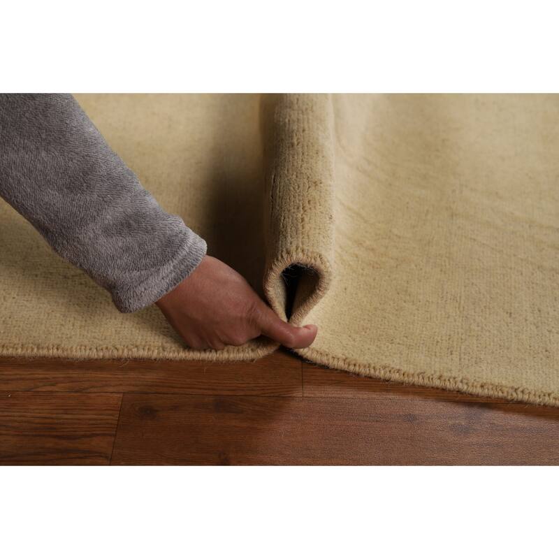 Gabbeh Modern Accent Rug Handmade Solid Wool Carpet - 3'10"x 5'11"