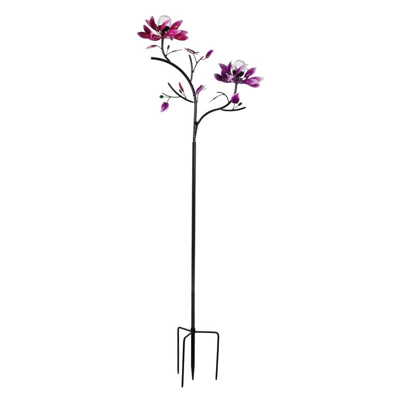 92 in. Spinning Flowers Solar Wind Spinner