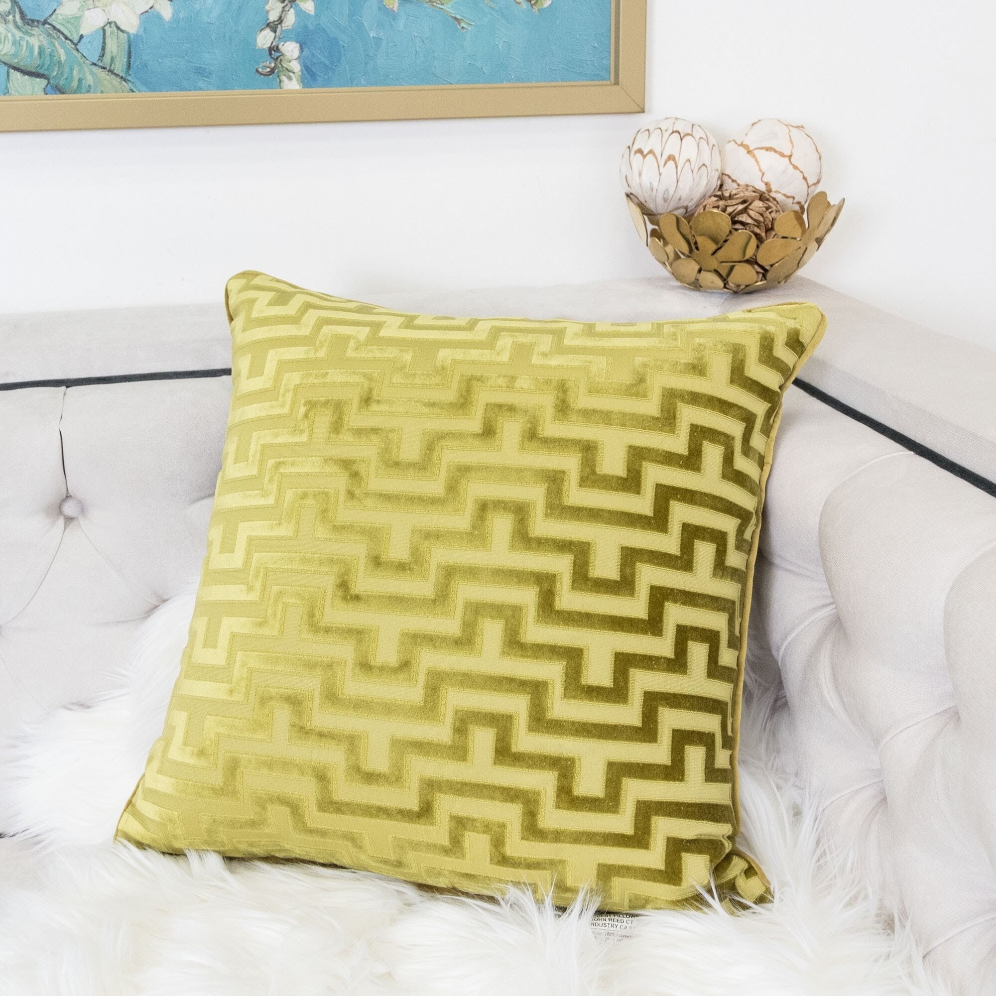 Homey Cozy Heavy Cut Velvet Throw Pillow Cover Insert Set of 2 Bed Bath Beyond 32360978