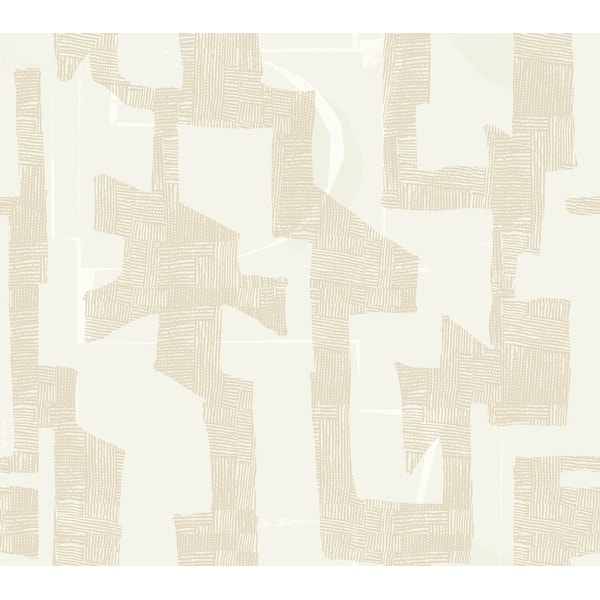 slide 2 of 6, Nikki Chu Tribe Caramel Cream Premium Peel and Stick Wallpaper