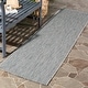 preview thumbnail 41 of 177, SAFAVIEH Courtyard Jonell Indoor/ Outdoor Patio Backyard Rug 2'3" x 10' Runner - Grey/Navy