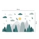 preview thumbnail 5 of 5, Walplus Green Grey Mountains Landscape Clouds Birds Children Wall Stickers