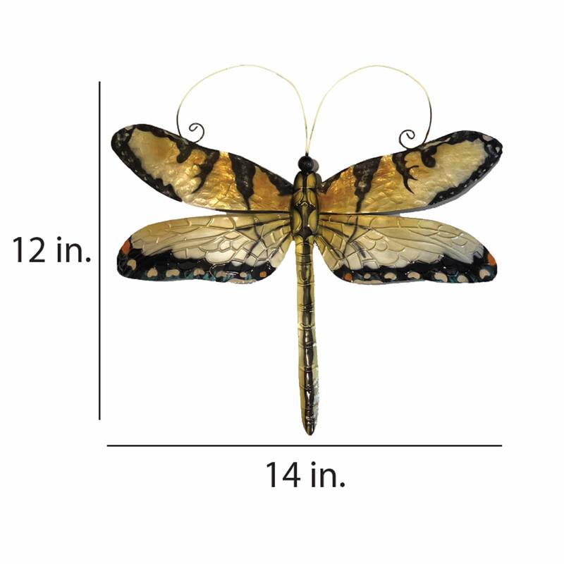 Dragonfly Wall Decor Gold And Blue