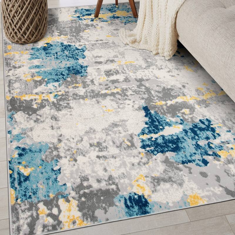 Porch & Den Tanoak Distressed Abstract Pattern Area Rug