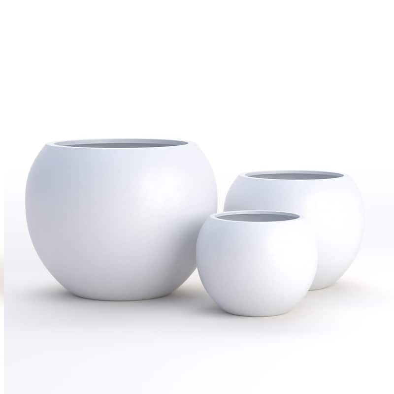 DTY Signature Mount Sherman 1-Piece Fiberstone Planter for Indoor/Outdoor