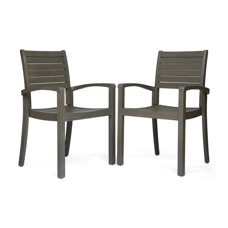 Outdoor Dining Chairs with Stackable Design
