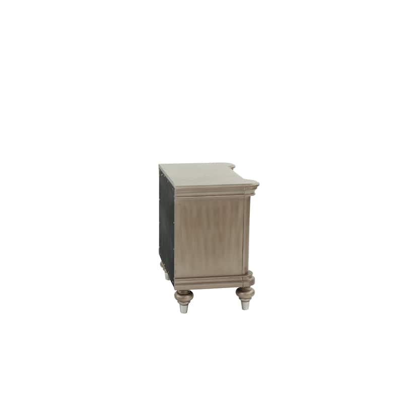 1pc Nightstand Storage Space Bedside Table