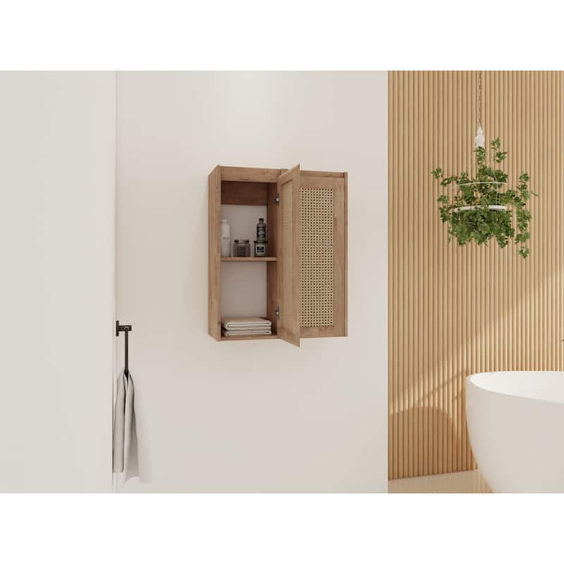 GDFStudio Bathroom Wall-Mounted Side Cabinet with Soft Close Doors
