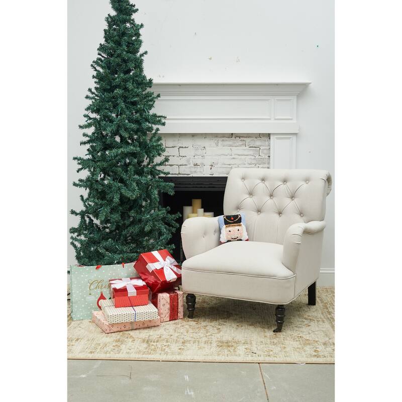 8" x 8" Nutcracker Hooked Petite Christmas Holiday Throw Pillow