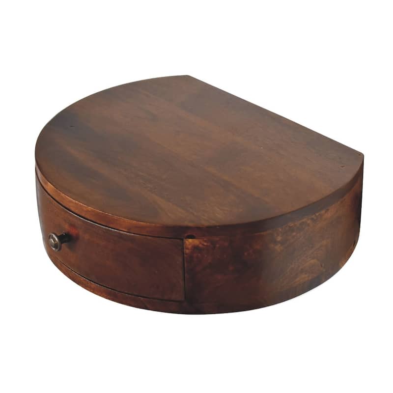 Artisan Furniture Solid Wood Lunar 1 Drawer Floating Nightstand ,Brown,1 Drawers