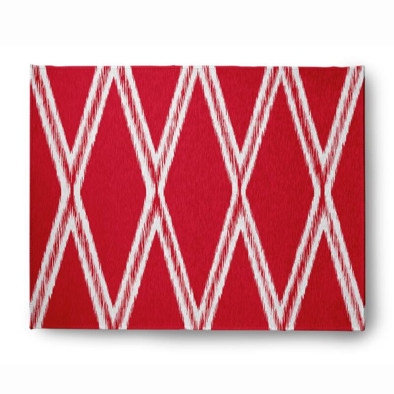 Diamond Soft Chenille Rug - 8' x 10' - Red