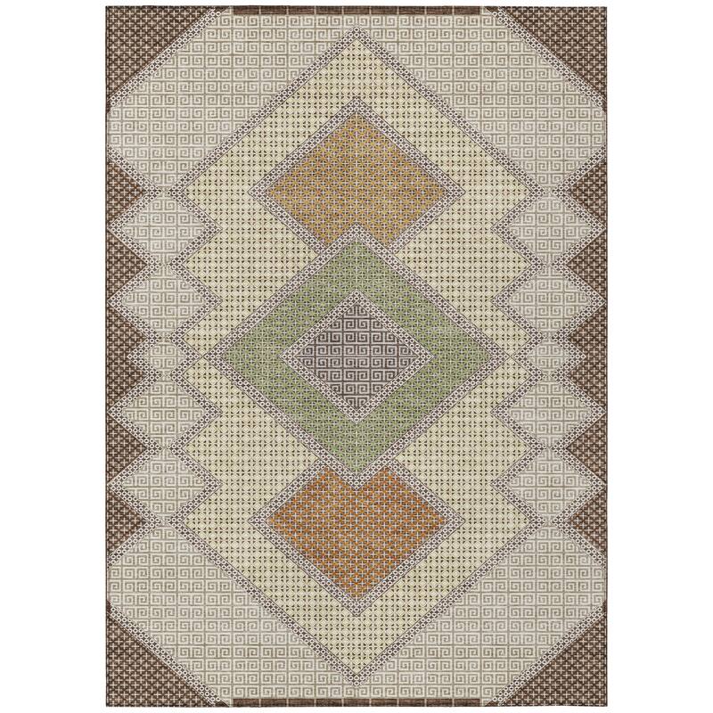 HomeRoots Geometric Transitional Rectangle Outdoor Rug