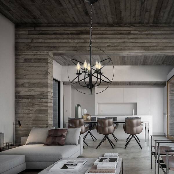 Shop Gymax 15 7 5 Light Modern Orb Chandelier Indoor Pendant For