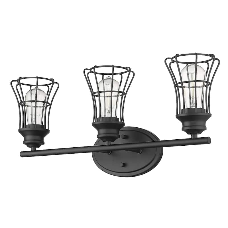 Piers 3-Light Bath/ Vanity Fixture - Matte Black