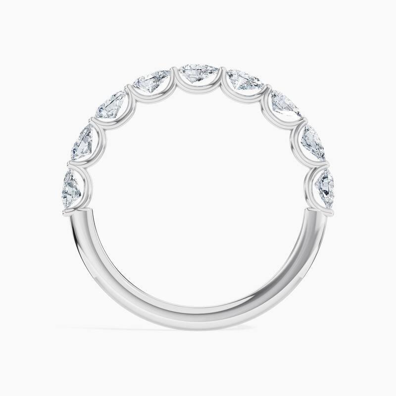 Auriya 14k Gold Pear-shaped East-West Lab Grown Diamond Half Eternity Band 0.90 - 3.00 ct. tw. (F-G, VS)