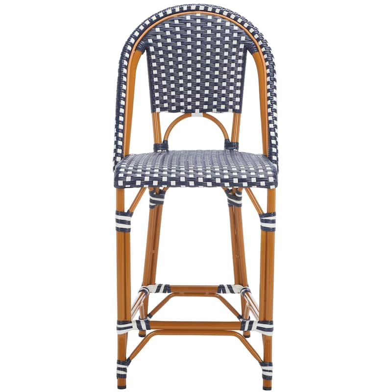 SAFAVIEH Leonica Outdoor Bistro 25-inch Seat Height Counter Stool (Fully Assembled) - 20"W x 21"D x 43"H
