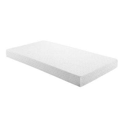 6-inch Twin Size Bed Mattress Gel-Infused Memory Foam Mattress, Firm, White, Mattress in a Box