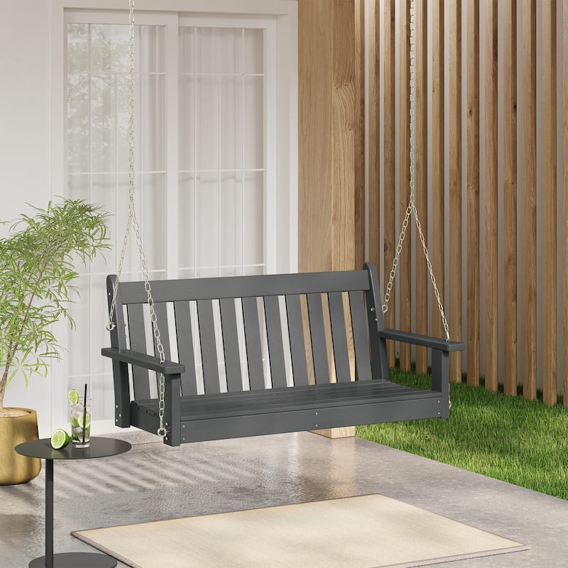 Laguna Outdoor Patio 51 Inch Traditional Hanging Porch Swing