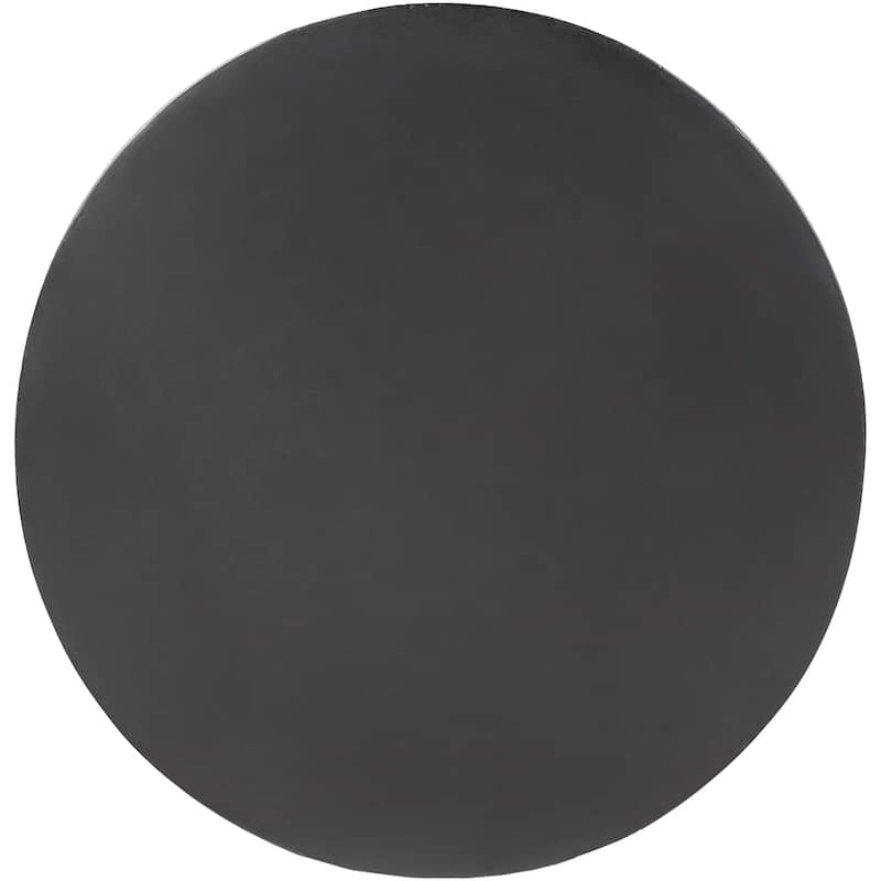 Ezekiel Round Metal Textured End Table - 19"H x 15"W x 15"D