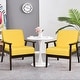 preview thumbnail 21 of 64, Costway Set of 2 Fabric Accent Armchair Solid Wood Upholstered Lounge - See Details