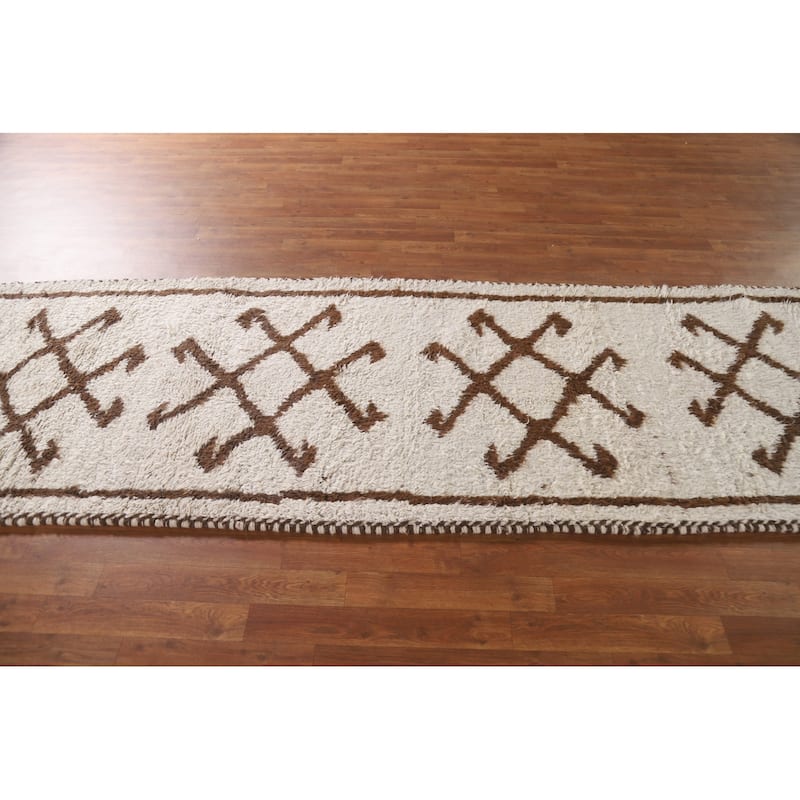 Anatolian Oriental Runner Rug Tribal Hand-knotted Wool Carpet - 3'3"x 10'9"