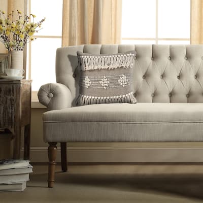 Sevita Diamond Overtufted Cotton Indoor Throw Pillow 20 inch